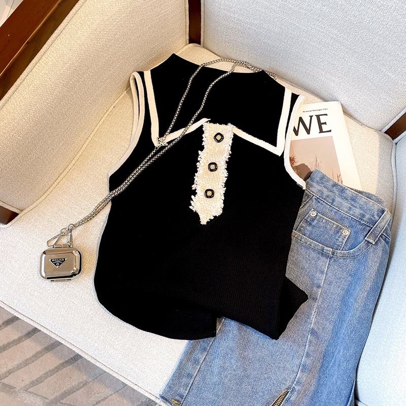 Sewing Vest - Slim Fit Knitted Vest Women's Spring