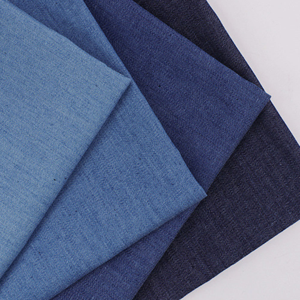 Sewing Necessities - 145cm Stretch Denim Fabric Blue Washed