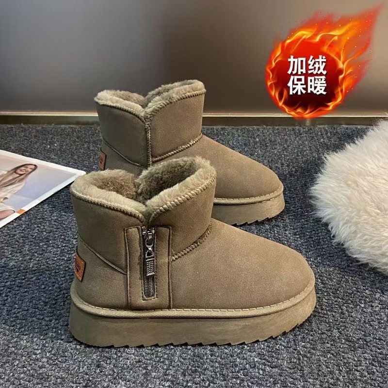 Sewing Fleece - Snow boots women's Korean version round
