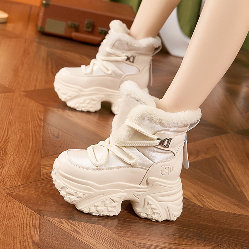 Women Winter White Snow Boots  - đánh giá và giá Sewing Fleece