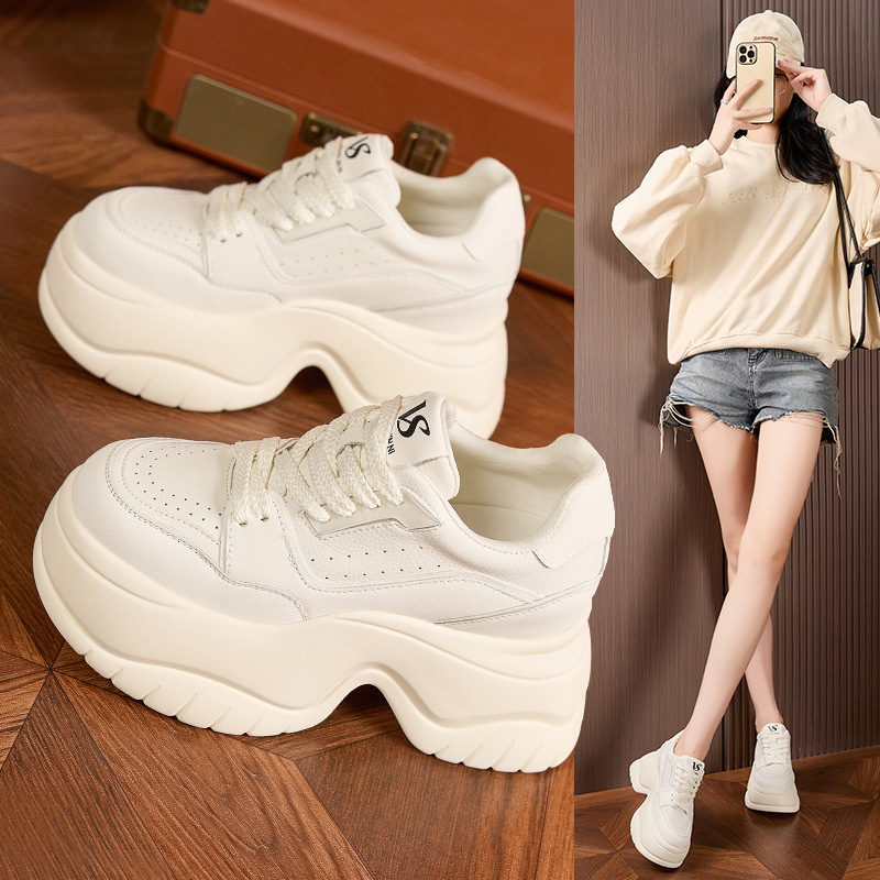 8cm Platform White Sneakers Wo - đánh giá và giá Sewing Fleece