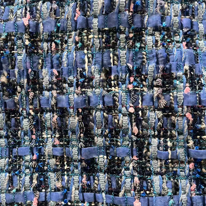 Blue Yarn-dyed Heavy Industry  - đánh giá và giá Sewing Tweed Fabric