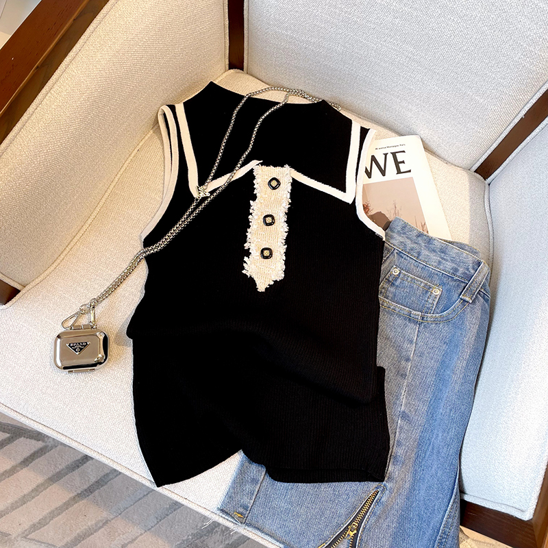 Slim Fit Knitted Vest Women's  - đánh giá và giá Sewing Vest