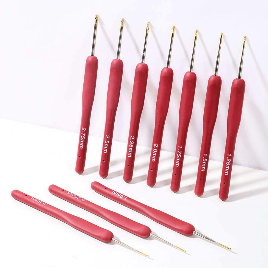 10pcs Red Crochet Set Kit Sili - đánh giá và giá Sewing Necessities