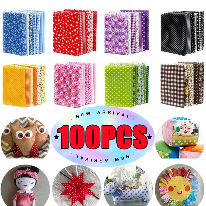 50PCS/100PCS 100% Cotton Fabri - đánh giá và giá Sewing Tweed Fabric