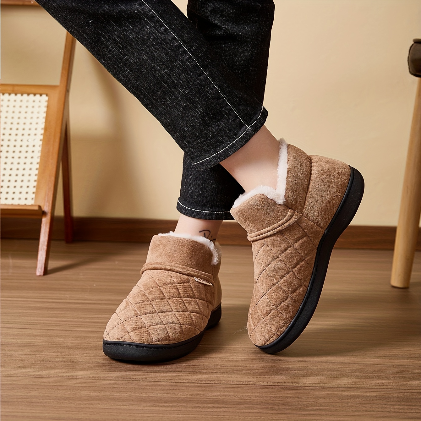 Winter Warm Plush Slippers Men - đánh giá và giá Sewing Fleece