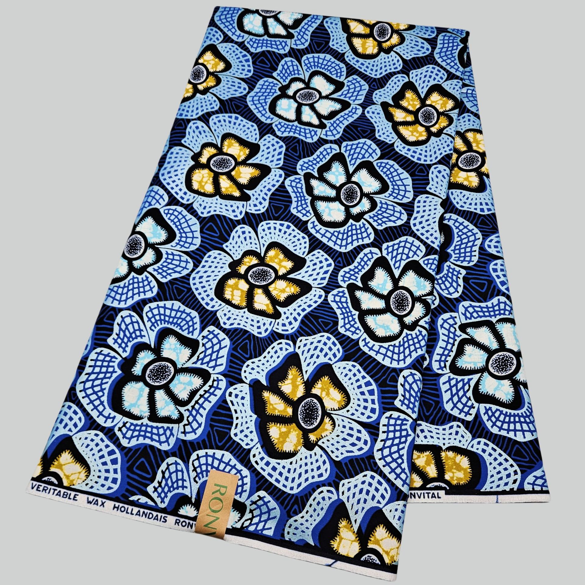 6Yards Long Blue Cotton Africa - đánh giá và giá Sewing Batik Fabric
