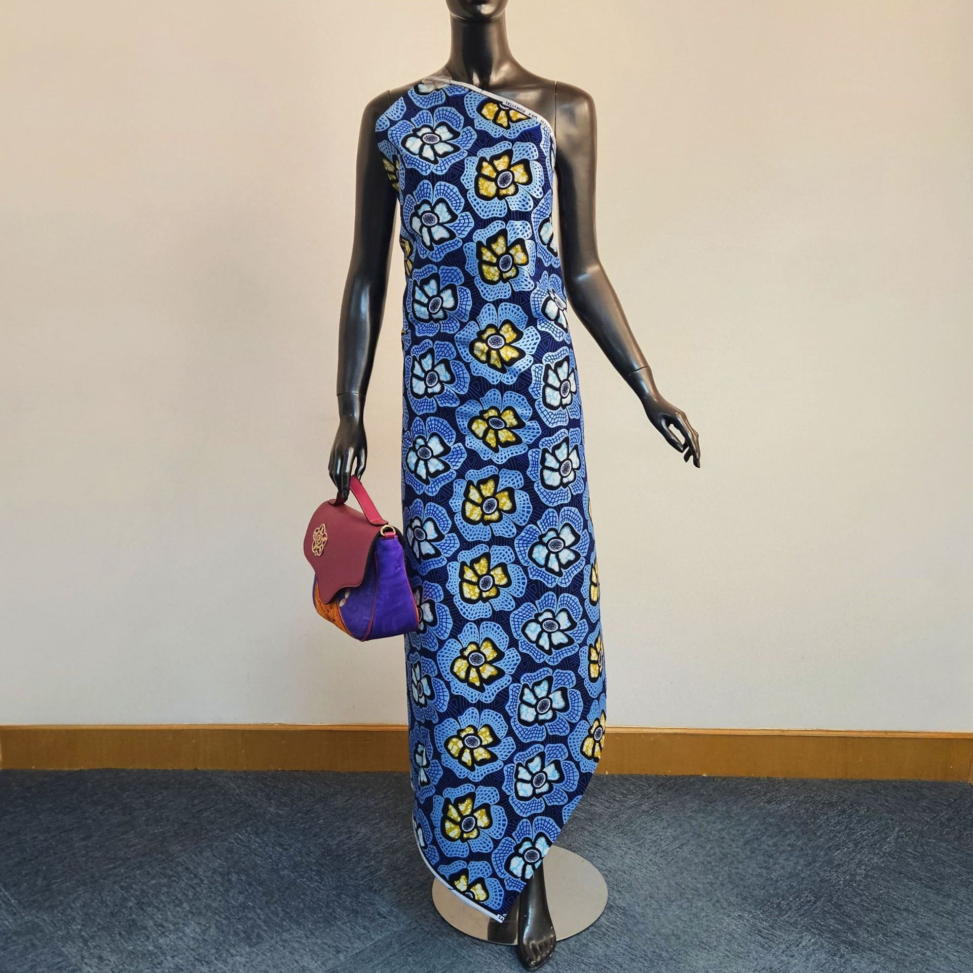 6Yards Long Blue Cotton Africa - đánh giá và giá Sewing Batik Fabric