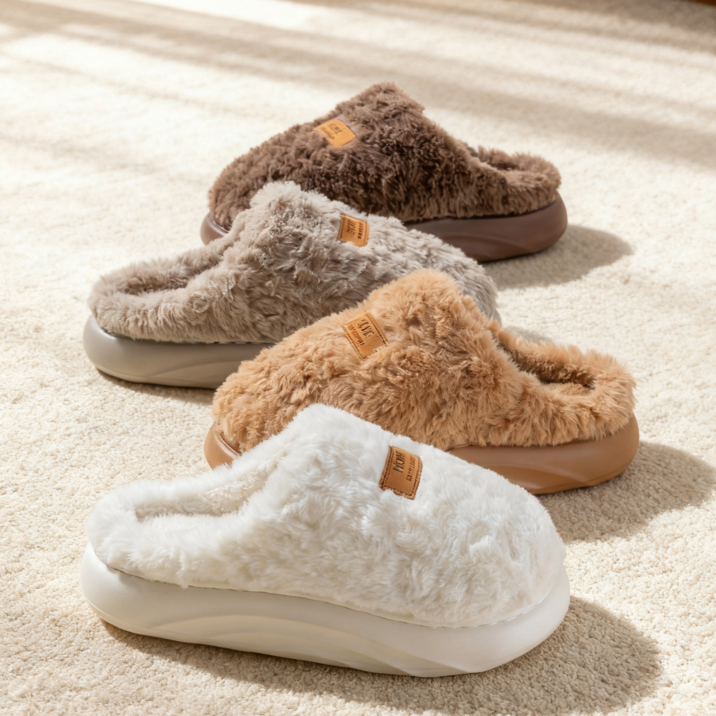 Men's Plush Slippers, Winter I - đánh giá và giá Sewing Fleece