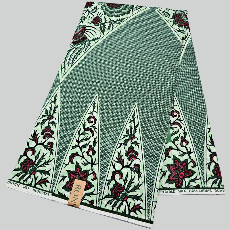 6Yards Long Printed Gray Green - đánh giá và giá Sewing Batik Fabric
