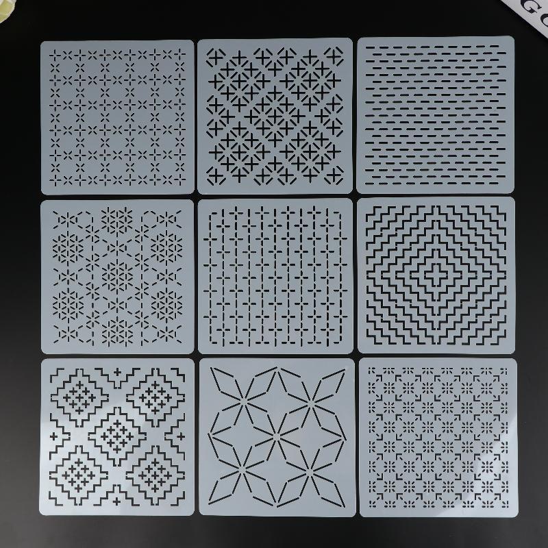 8/9/24/32Pcs Sashiko Embroider - đánh giá và giá Textile Sewing Patterns