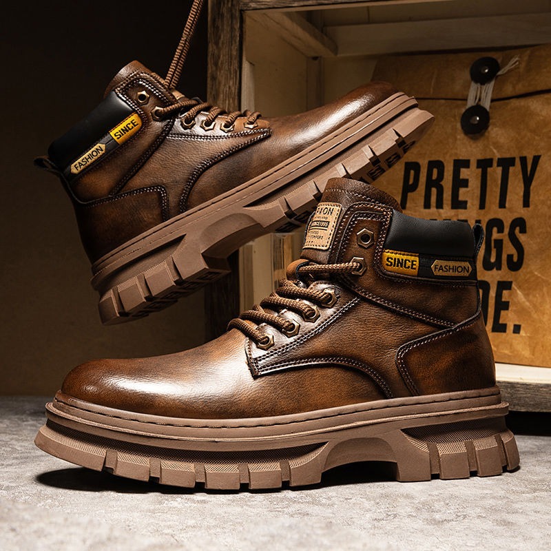 Vintage Men Platform Ankle Boo - đánh giá và giá Sewing Cloth