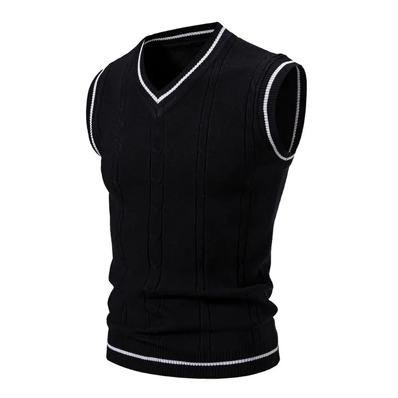 Autumn Men's V Neck Knit Vests - đánh giá và giá Sewing Vest