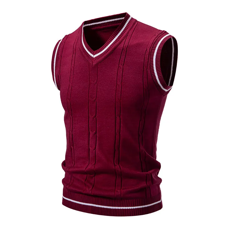 Autumn Men's V Neck Knit Vests - đánh giá và giá Sewing Vest