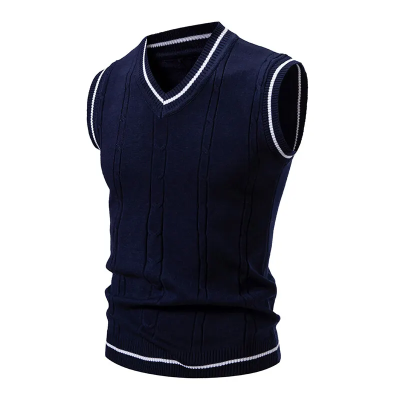 Autumn Men's V Neck Knit Vests - đánh giá và giá Sewing Vest