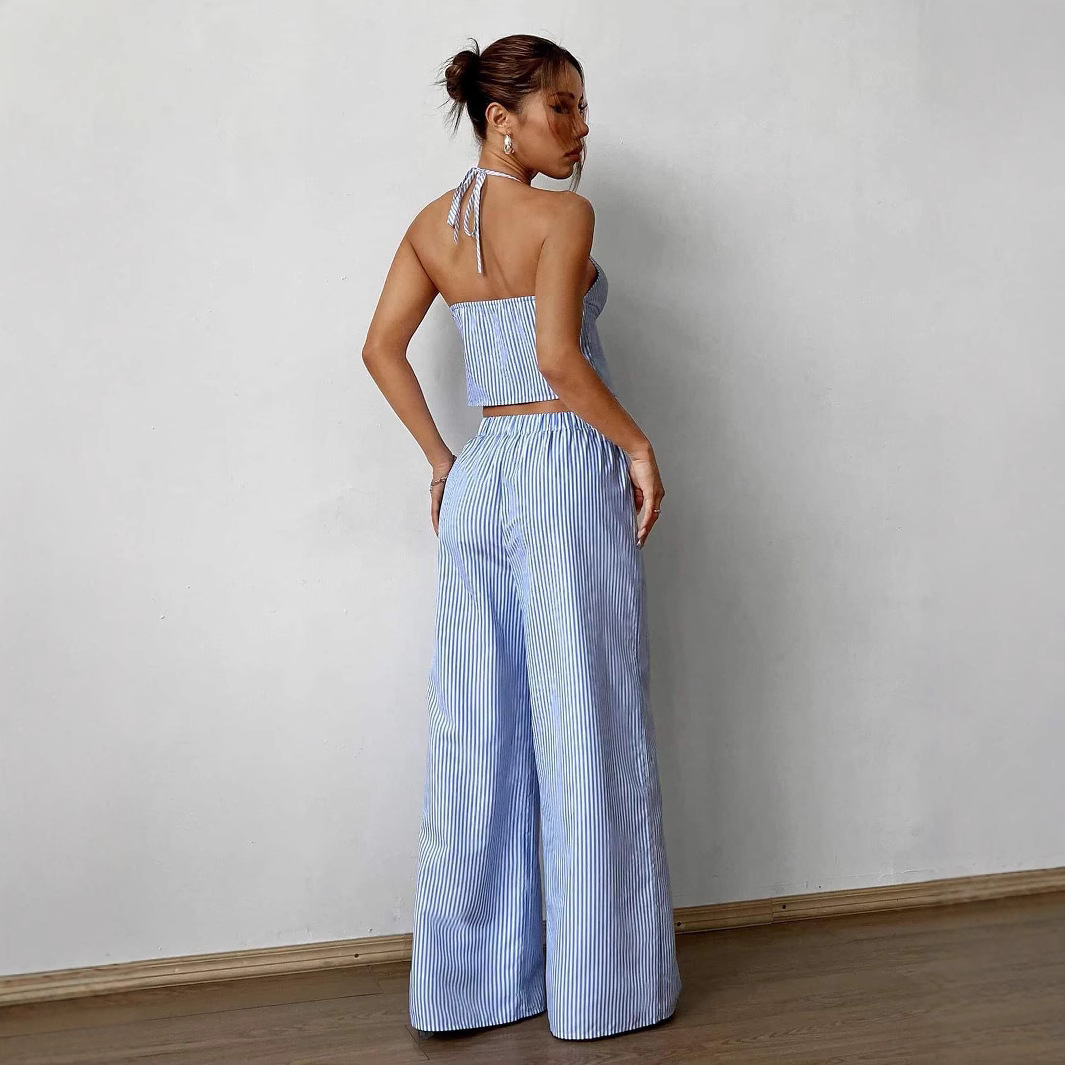 Striped Lace Up Camisole Colla - đánh giá và giá Sewing Vest