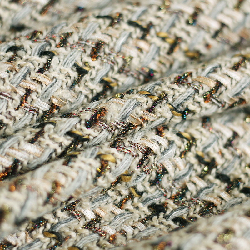 Redraspberry Khaki grey color  - đánh giá và giá Sewing Tweed Fabric