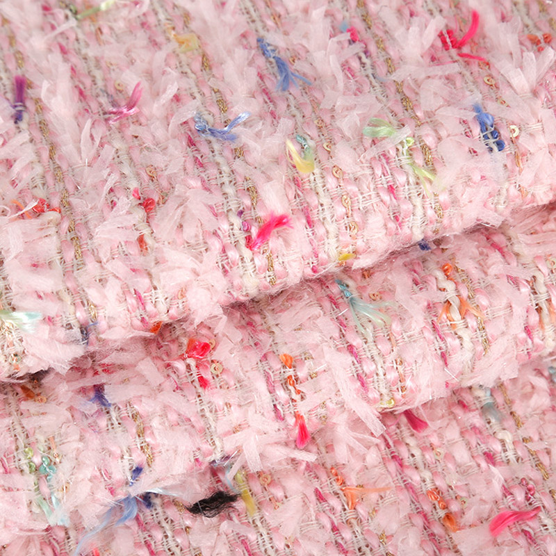 2024 New Fashion Pink Ribbon Y - đánh giá và giá Sewing Tweed Fabric
