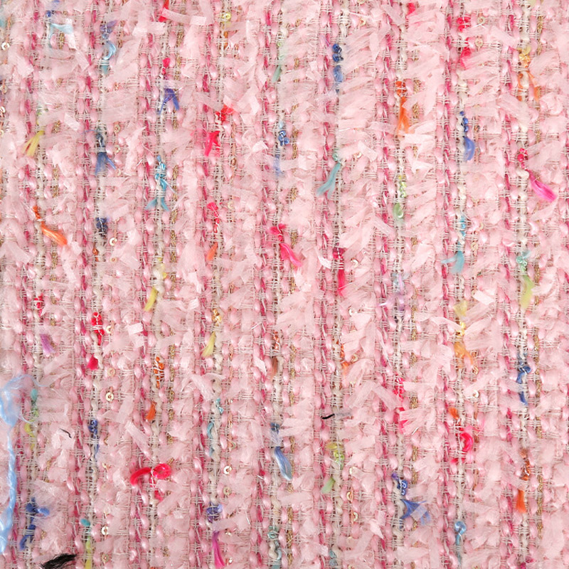 2024 New Fashion Pink Ribbon Y - đánh giá và giá Sewing Tweed Fabric