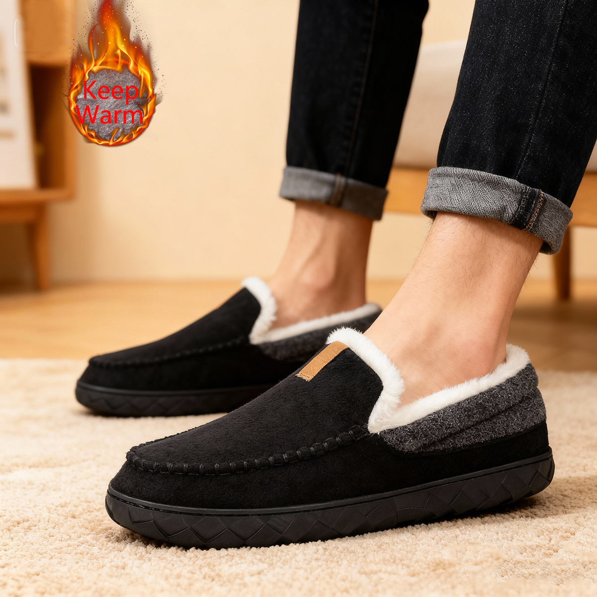 Men's Slippers Home Sewing Plu - đánh giá và giá Sewing Fleece
