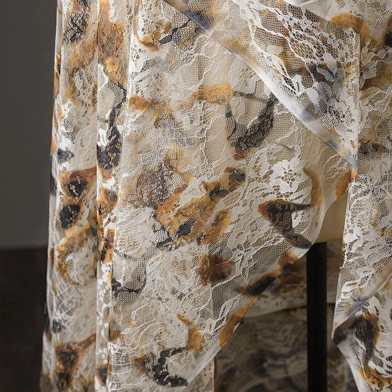 50Cm Retro French Lace Print C - đánh giá và giá Sewing Batik Fabric