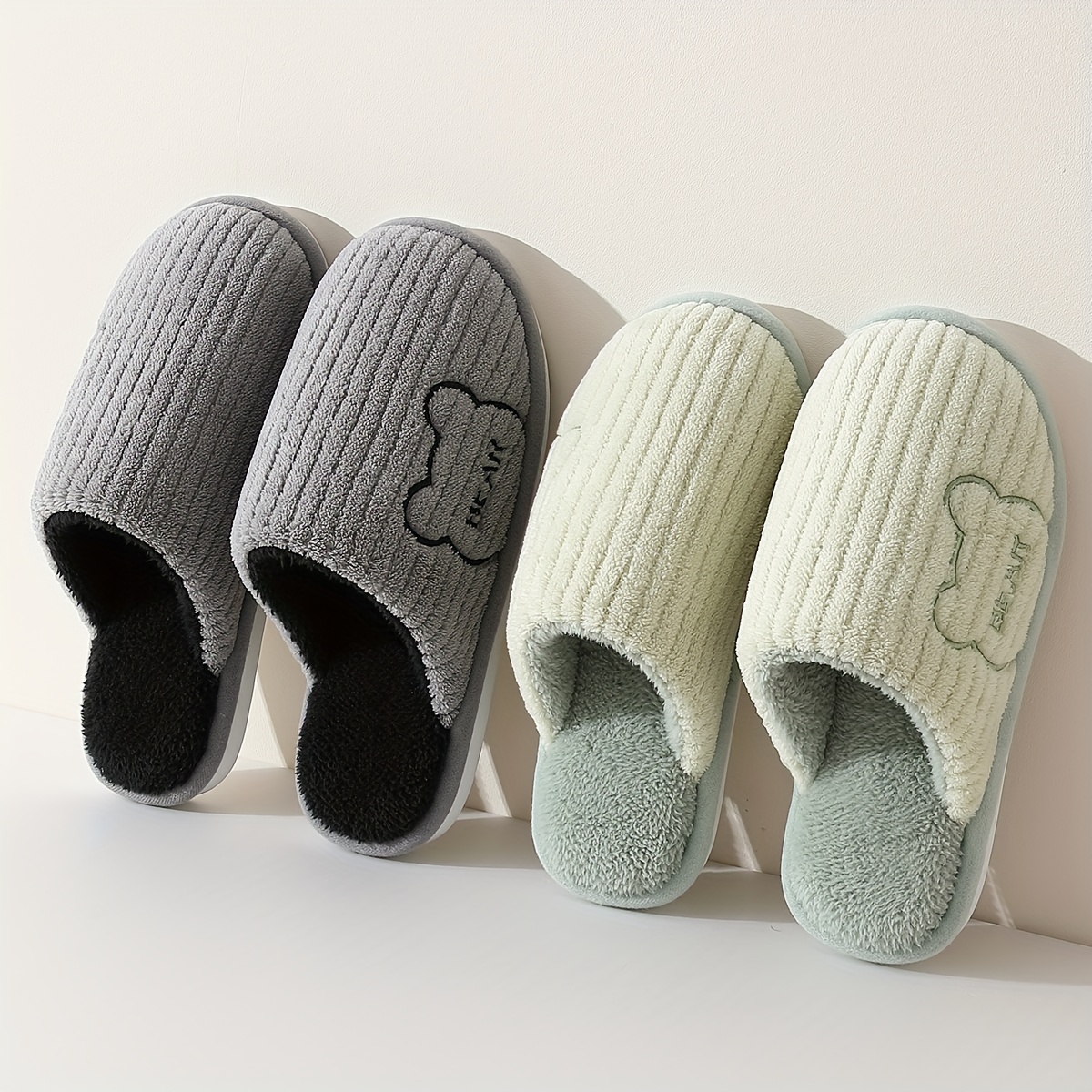 Winter Warm Plush Slippers Men - đánh giá và giá Sewing Fleece