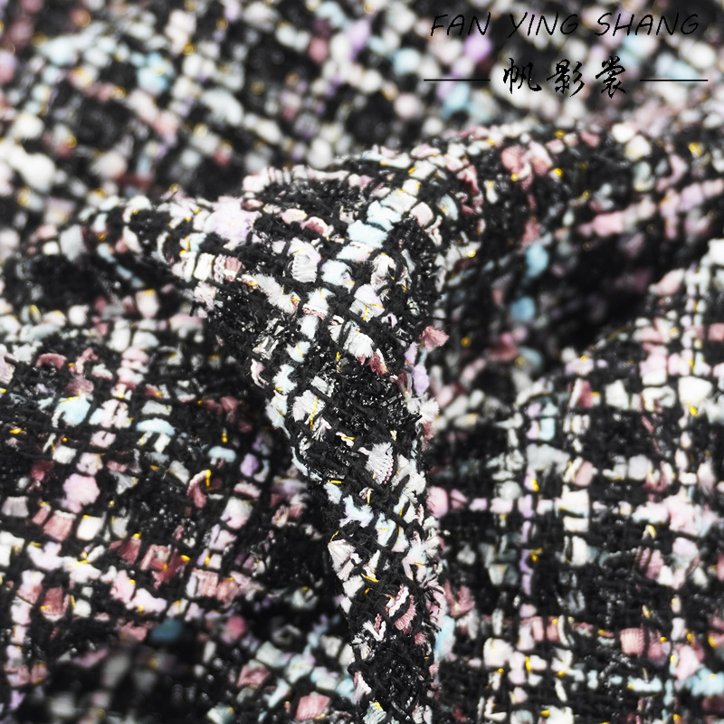 2025 Black Plaid Elegance Twee - đánh giá và giá Sewing Tweed Fabric